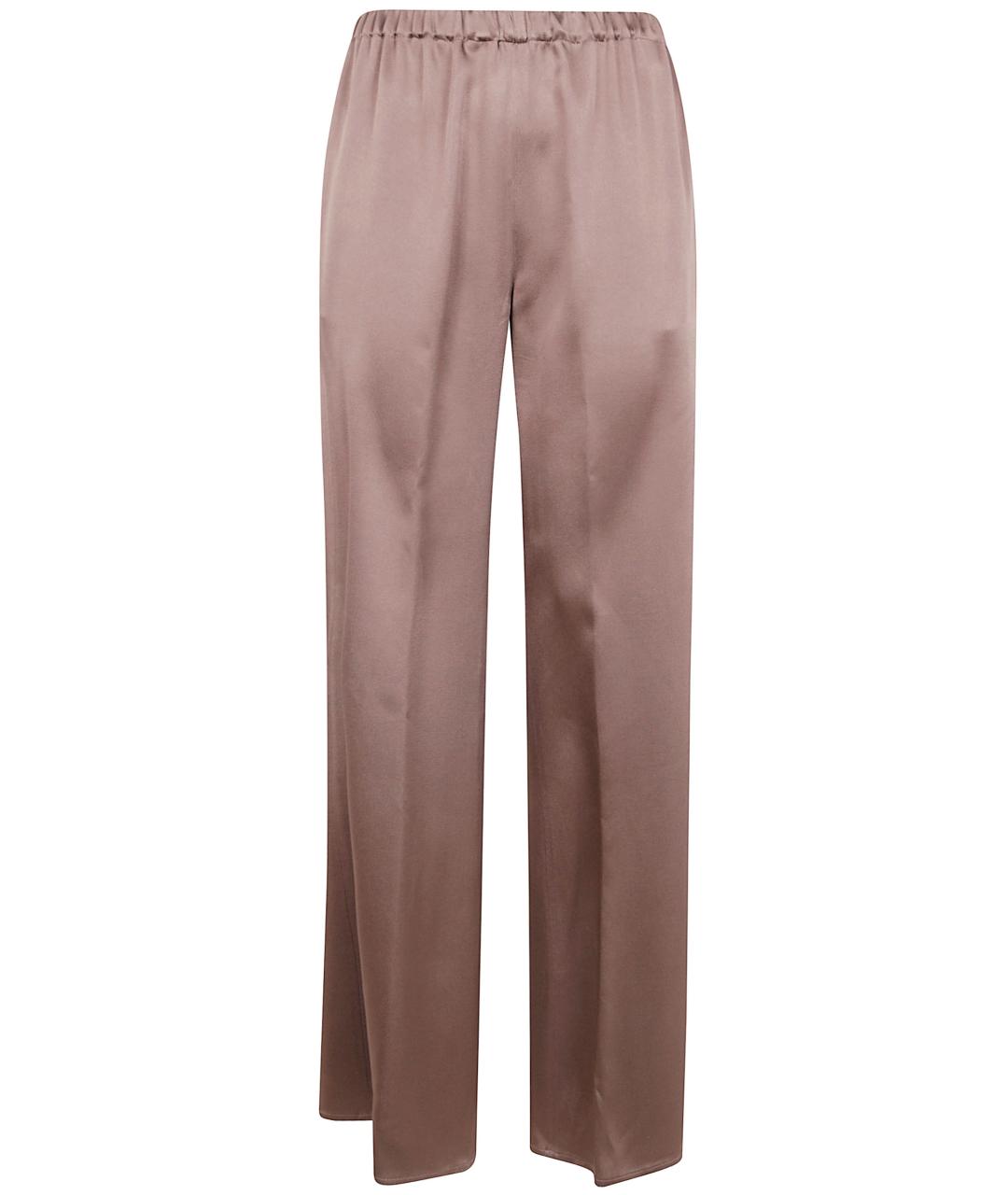 ANTONELLI FIRENZE Коричневые вискозные прямые брюки, фото 1