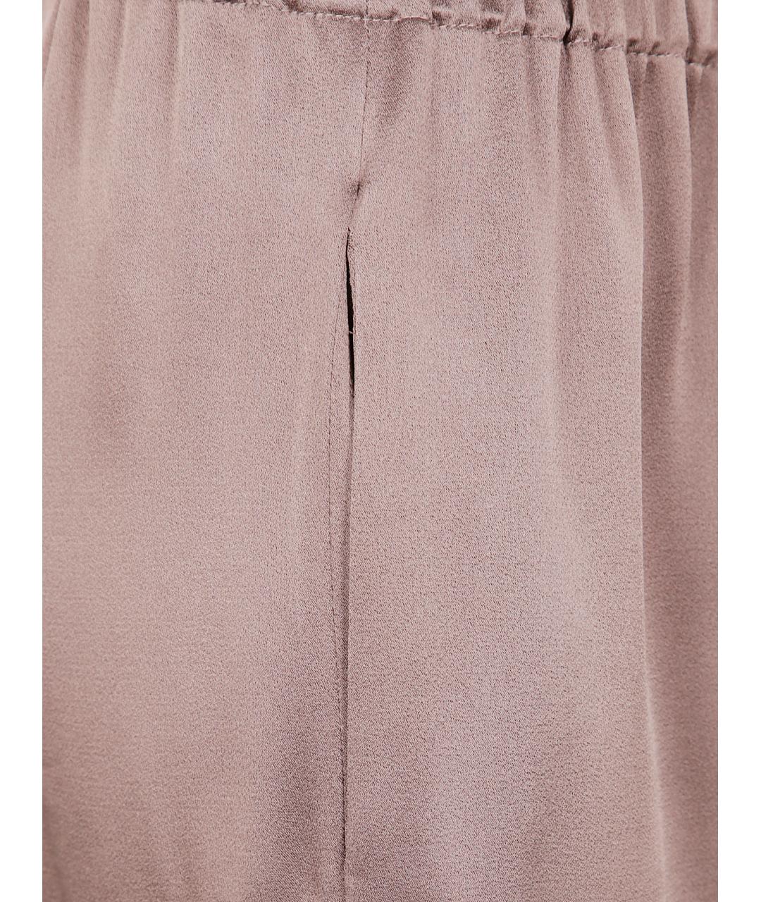 ANTONELLI FIRENZE Коричневые вискозные прямые брюки, фото 3