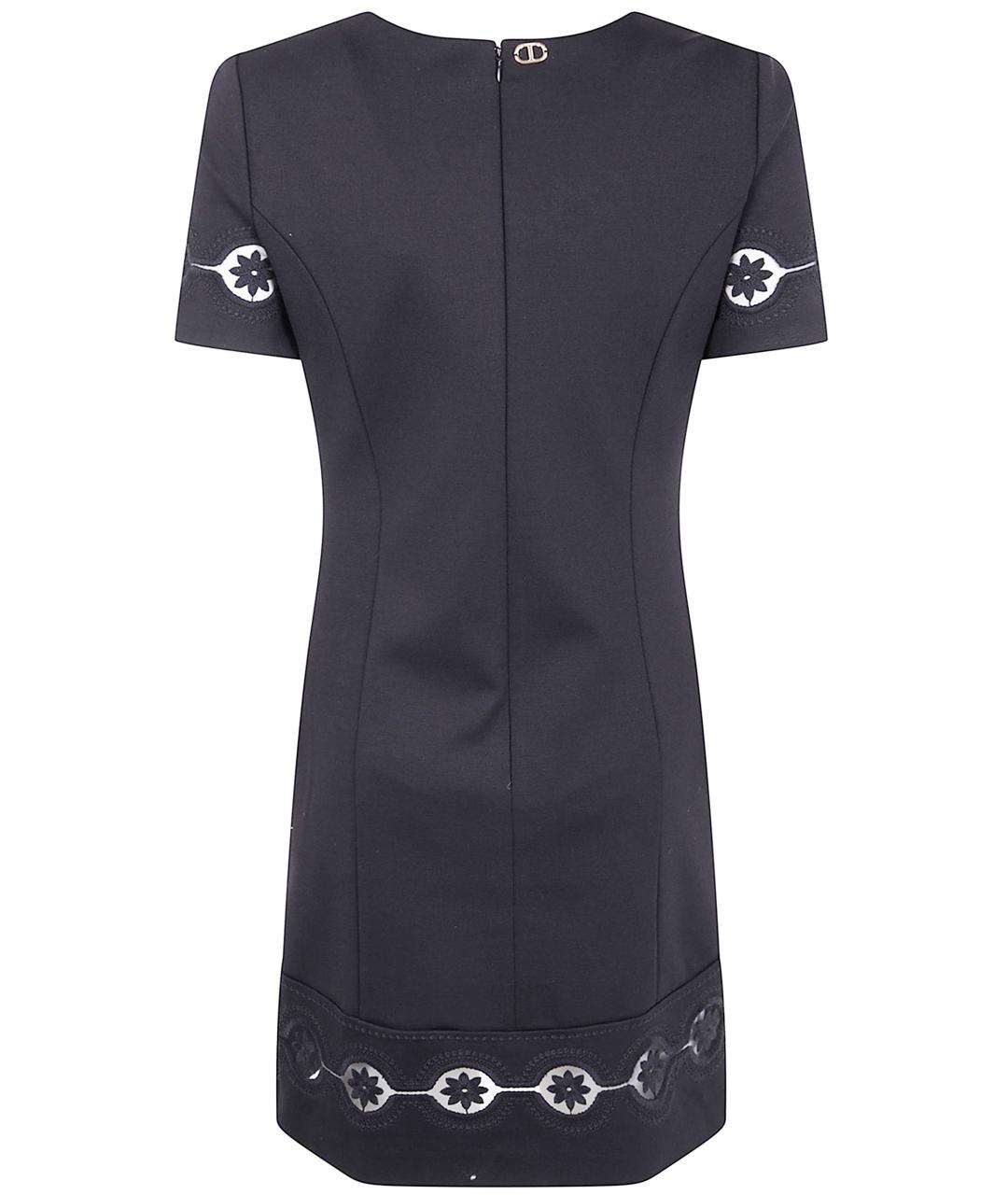 TWIN-SET Черное повседневное платье, фото 2