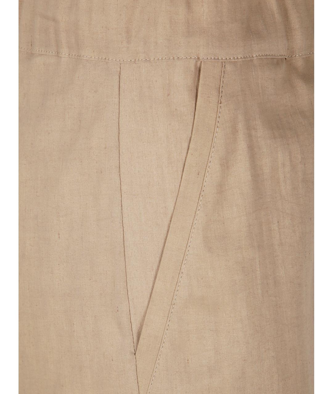 D.EXTERIOR Бежевые льняные шорты, фото 3