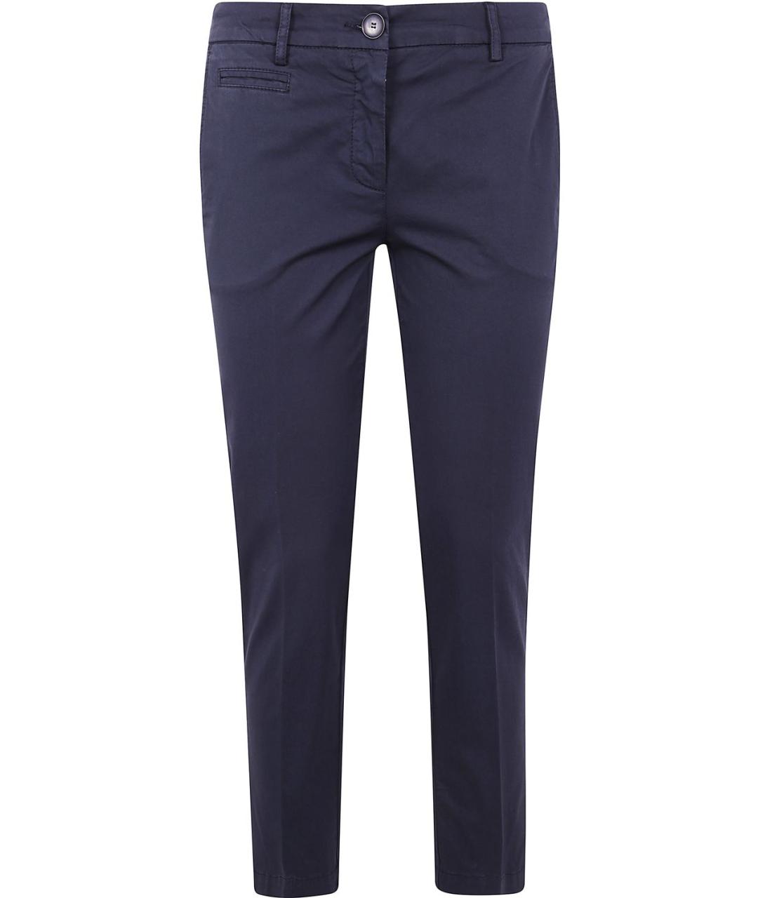 TWIN-SET Синие прямые брюки, фото 1