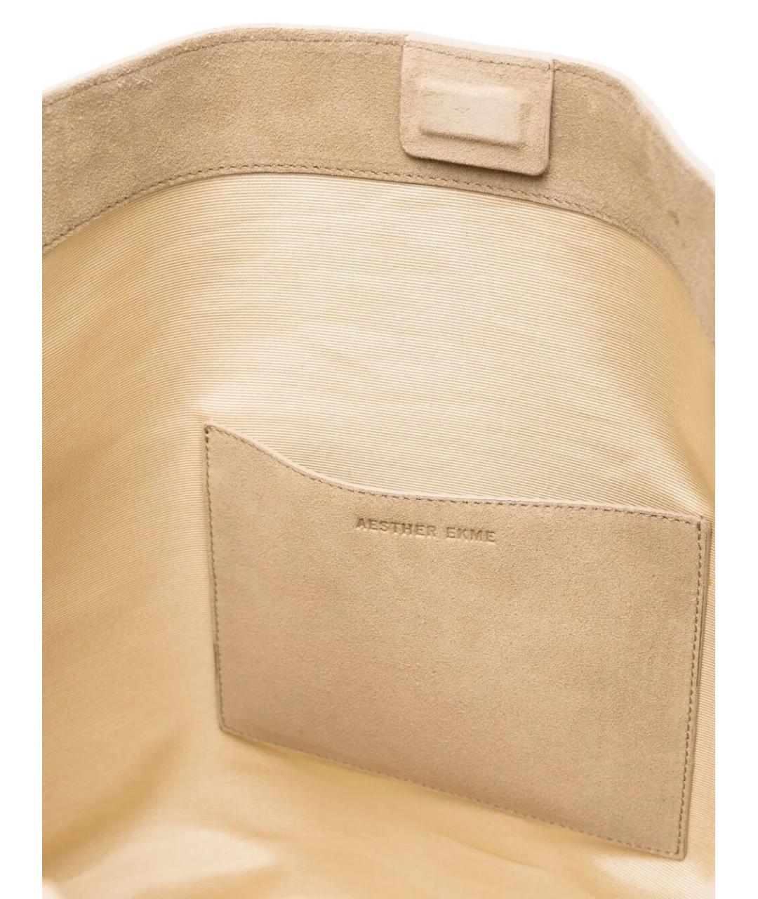 AESTHER EKME Бежевая замшевая сумка тоут, фото 3