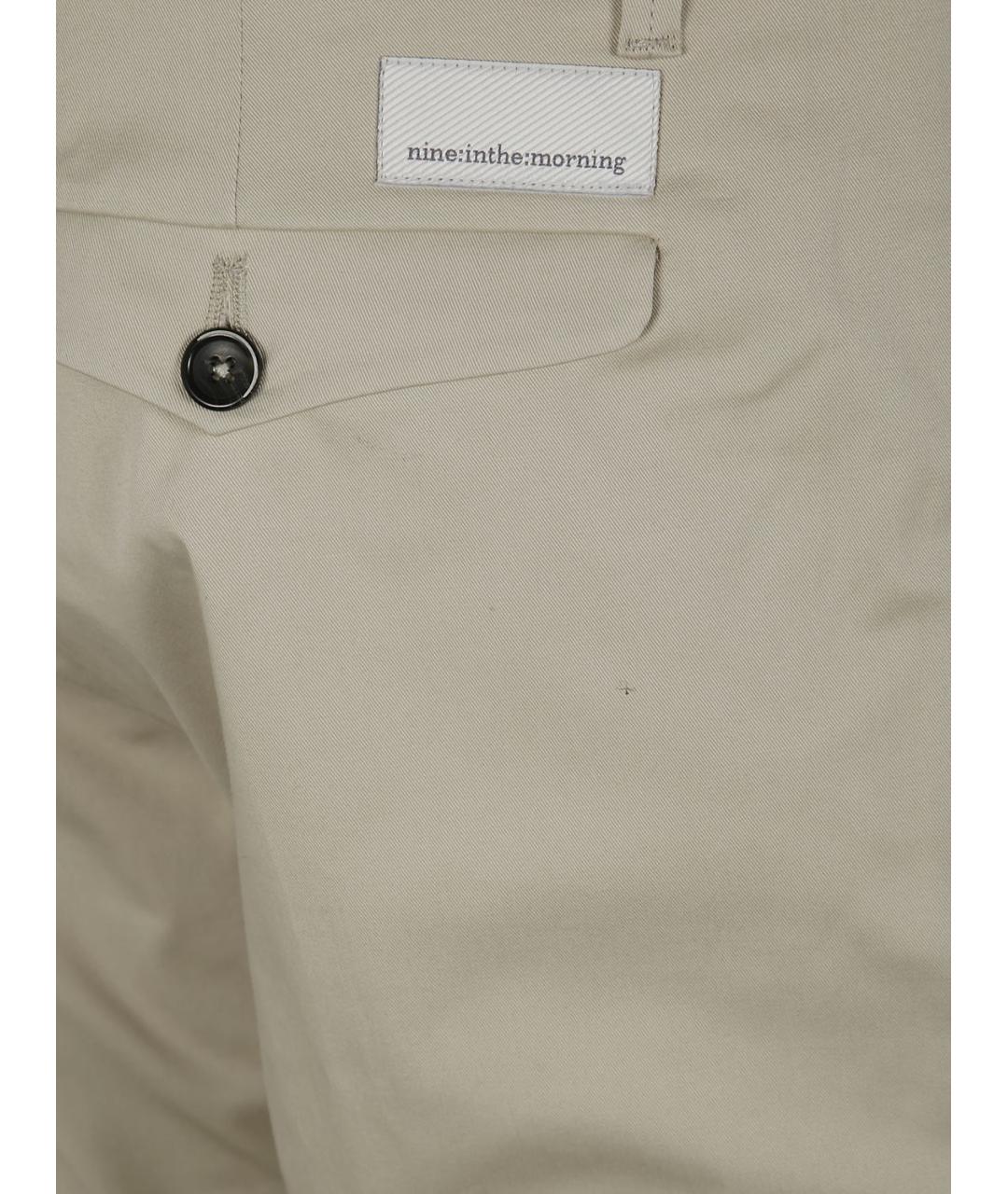 NINE IN THE MORNING Серые хлопковые повседневные брюки, фото 3