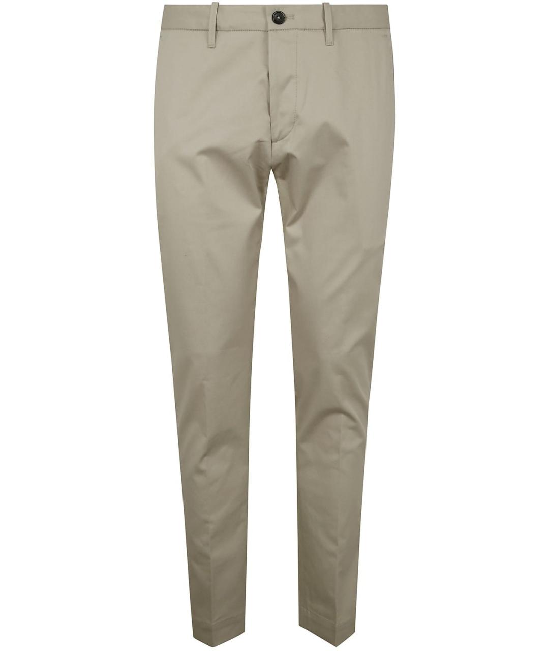 NINE IN THE MORNING Серые хлопковые повседневные брюки, фото 1