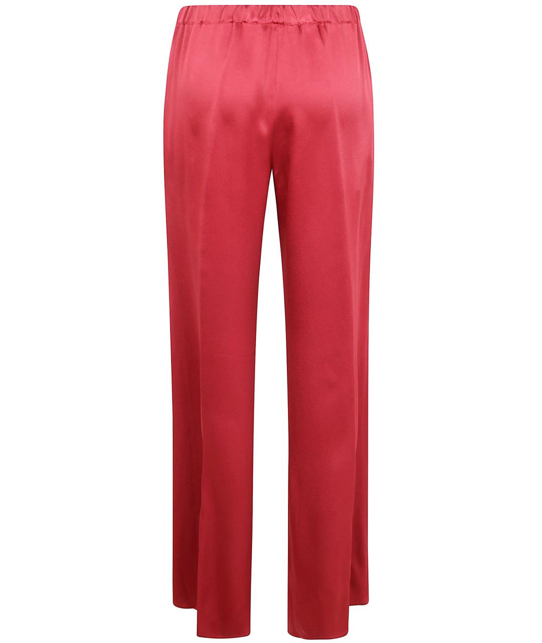 ANTONELLI FIRENZE Красные вискозные прямые брюки, фото 2