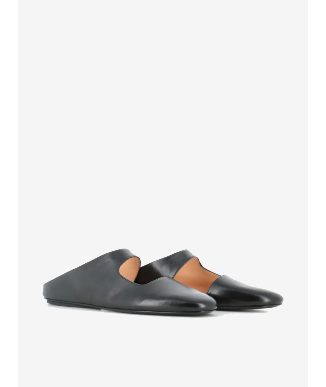 MARSELL Черные кожаные мюли, фото 2
