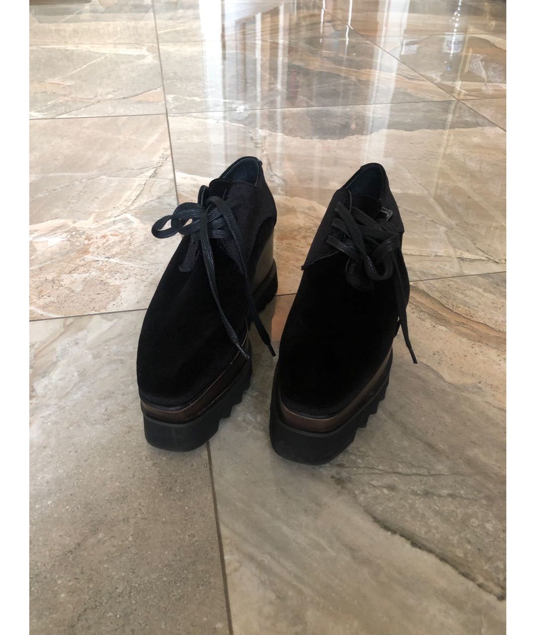 STELLA MCCARTNEY Черные бархатные ботинки, фото 2