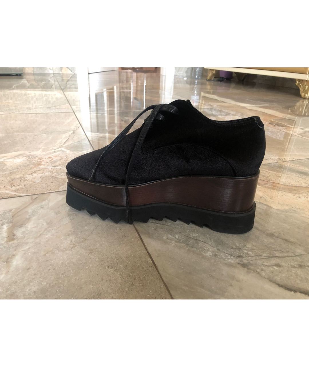 STELLA MCCARTNEY Черные бархатные ботинки, фото 5