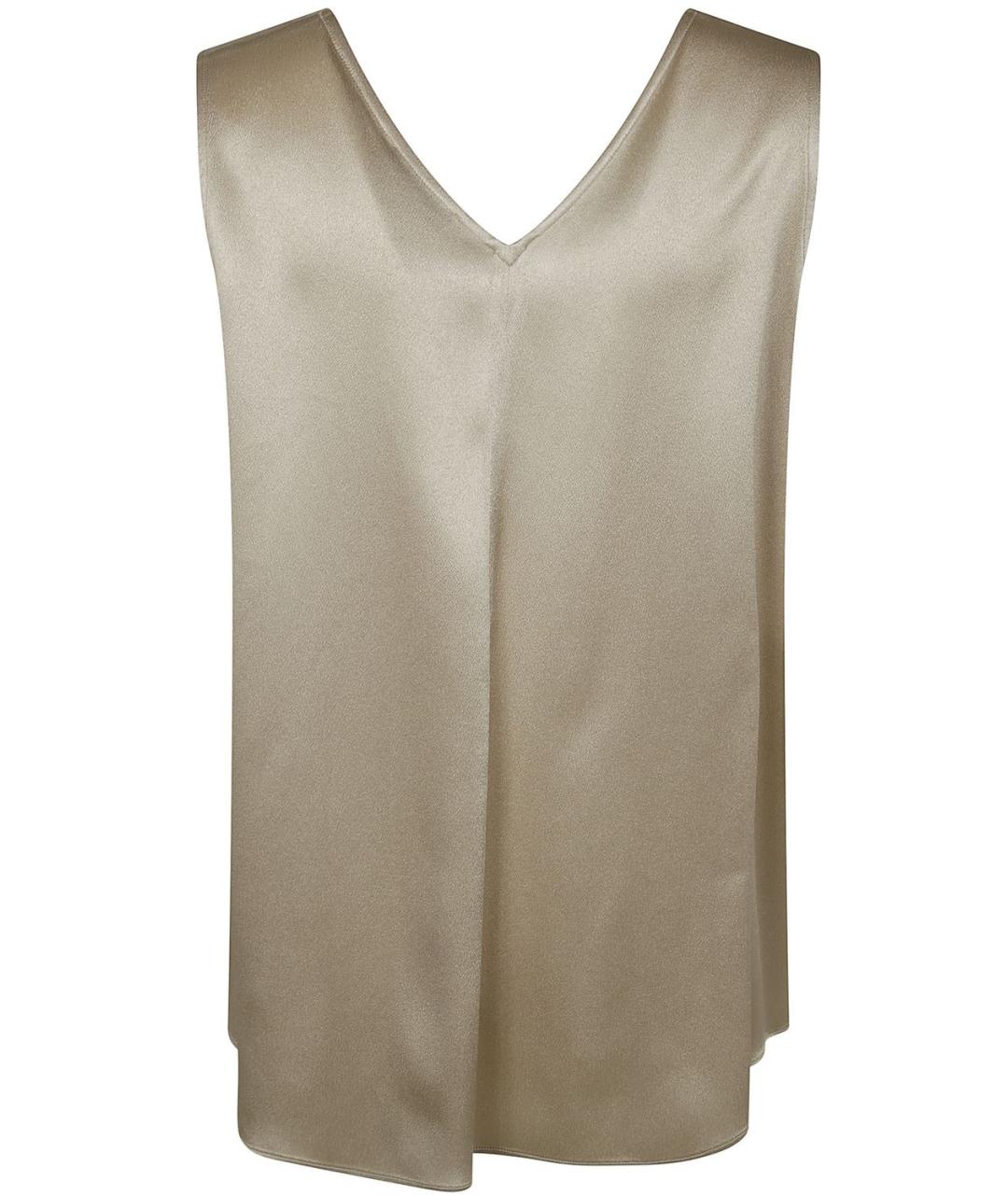 ANTONELLI FIRENZE Бежевая шелковая майка, фото 2