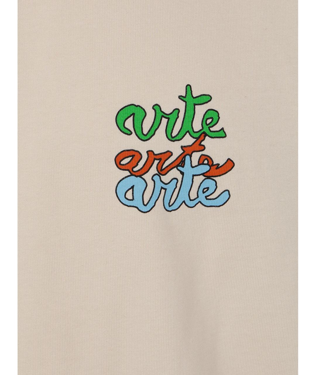 ARTE ANTWERP Бежевая хлопковая футболка, фото 3