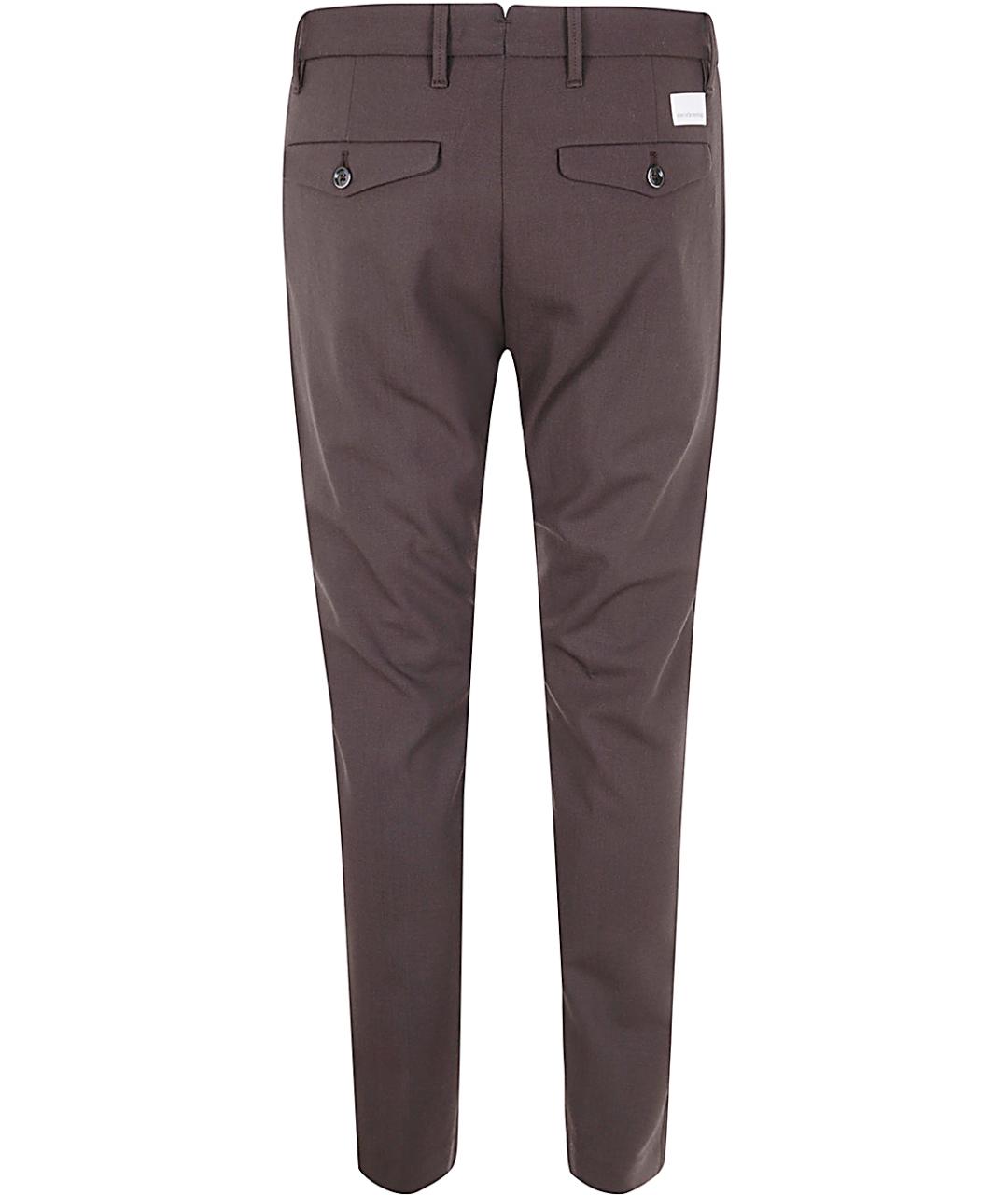 NINE IN THE MORNING Коричневые шерстяные повседневные брюки, фото 2