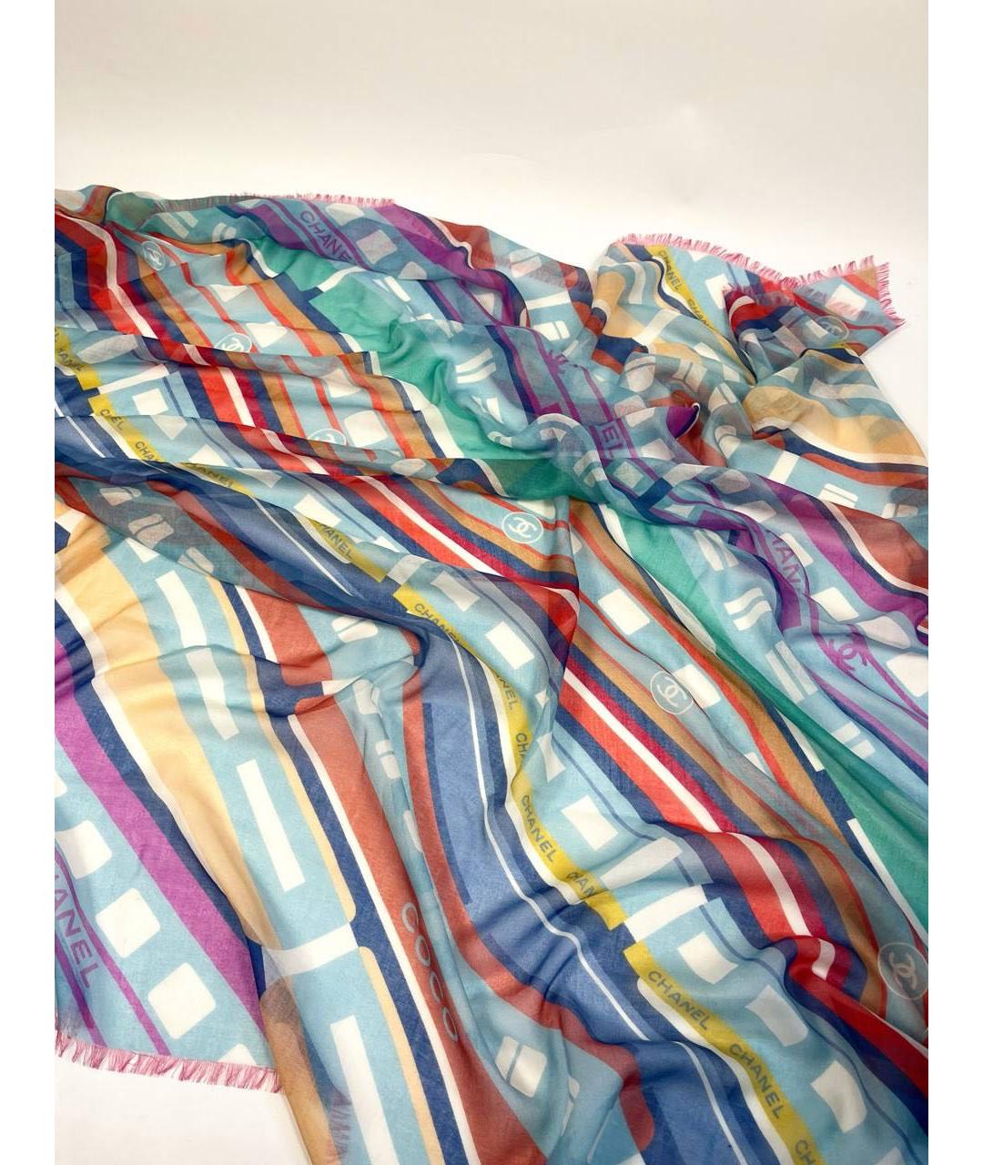CHANEL Мульти кашемировый платок, фото 7