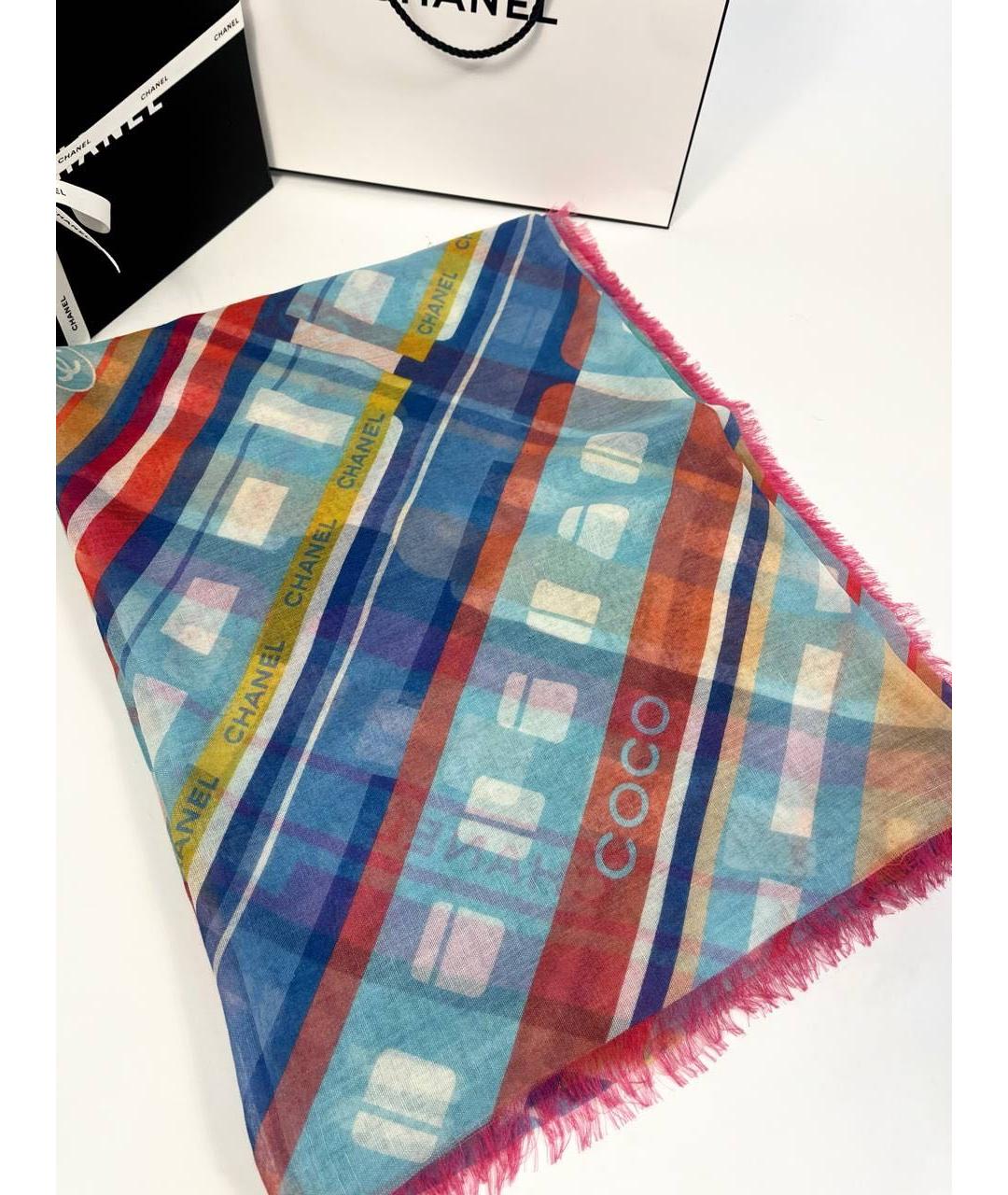 CHANEL Мульти кашемировый платок, фото 5