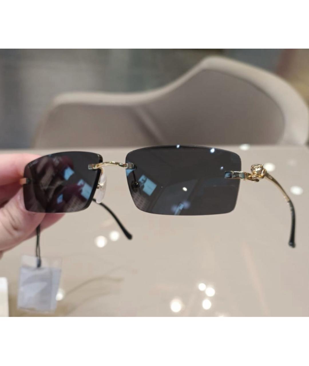 CARTIER Золотые металлические солнцезащитные очки, фото 2