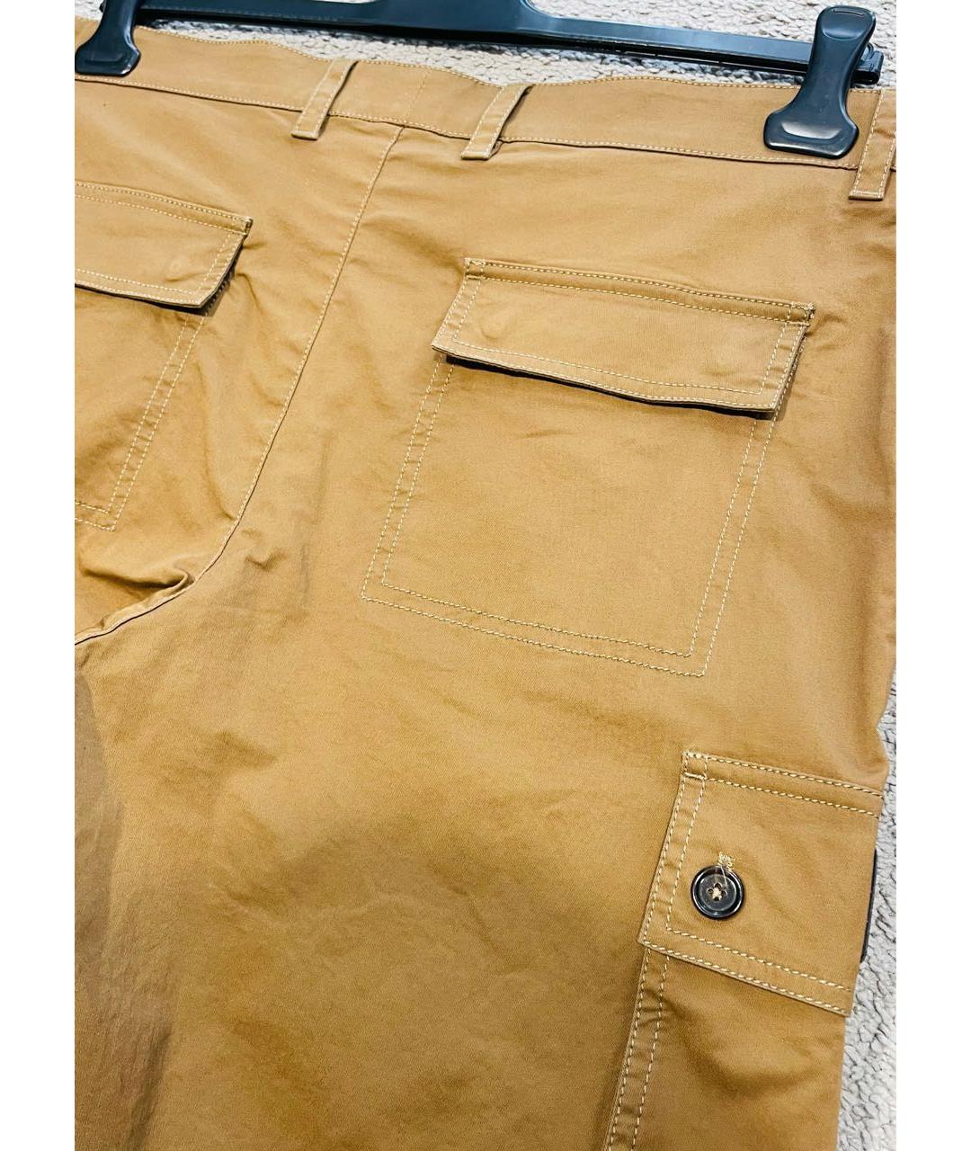 DOLCE&GABBANA Горчичные хлопко-эластановые повседневные брюки, фото 4