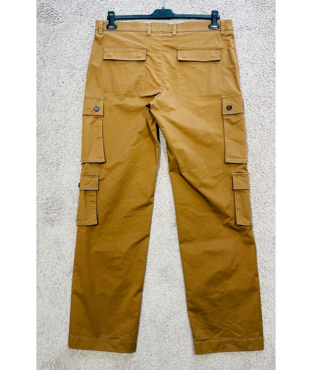 DOLCE&GABBANA Горчичные хлопко-эластановые повседневные брюки, фото 2