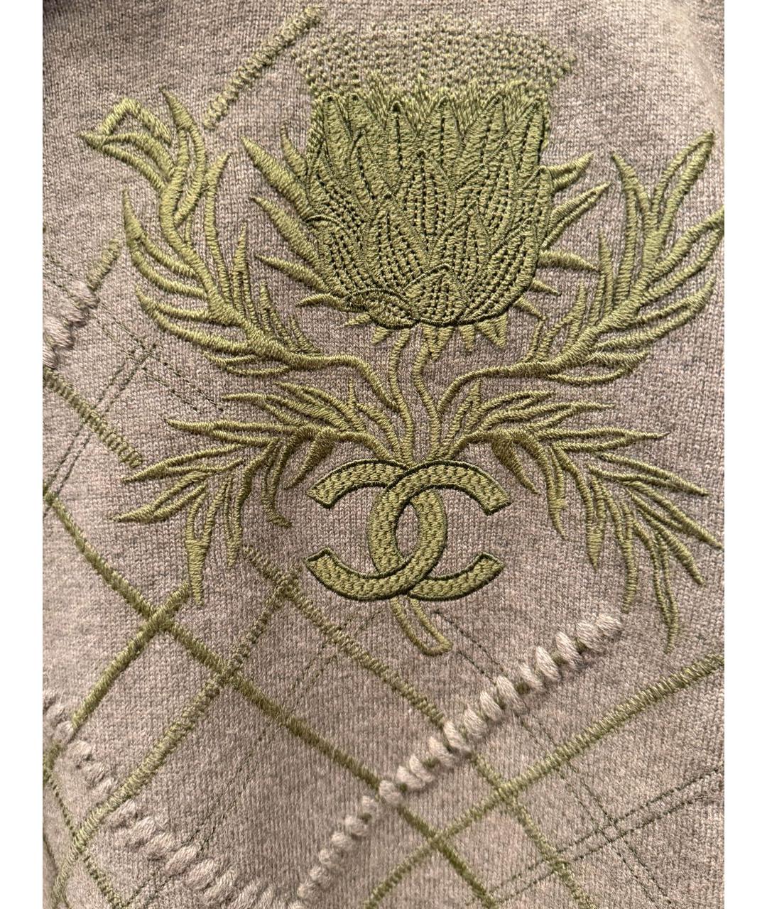 CHANEL Хаки кашемировый джемпер / свитер, фото 6