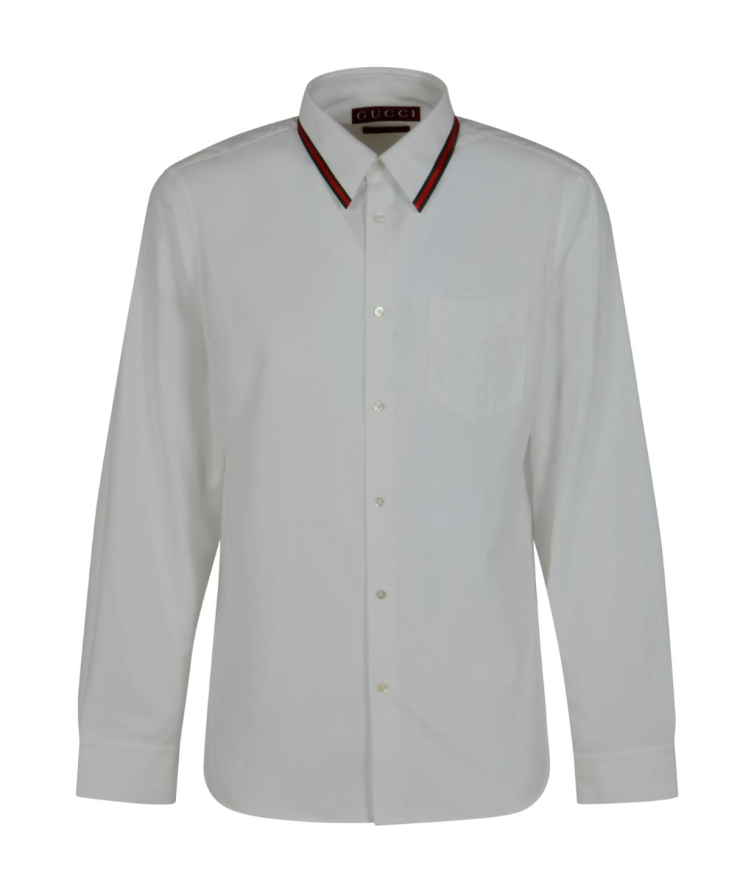 GUCCI Белая хлопковая кэжуал рубашка, фото 1