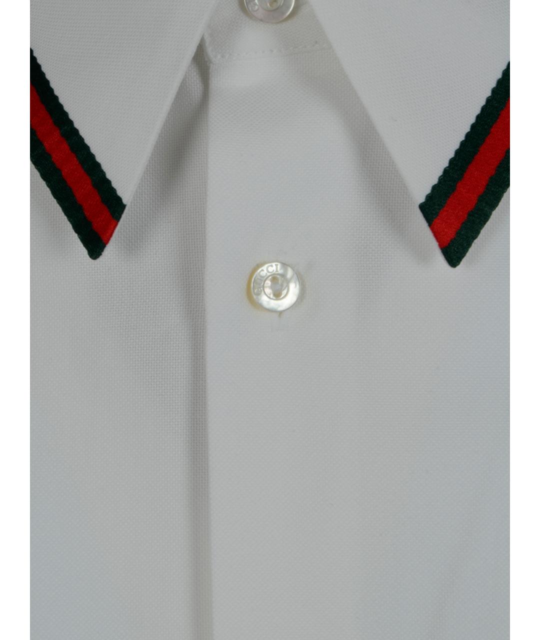 GUCCI Белая хлопковая кэжуал рубашка, фото 3