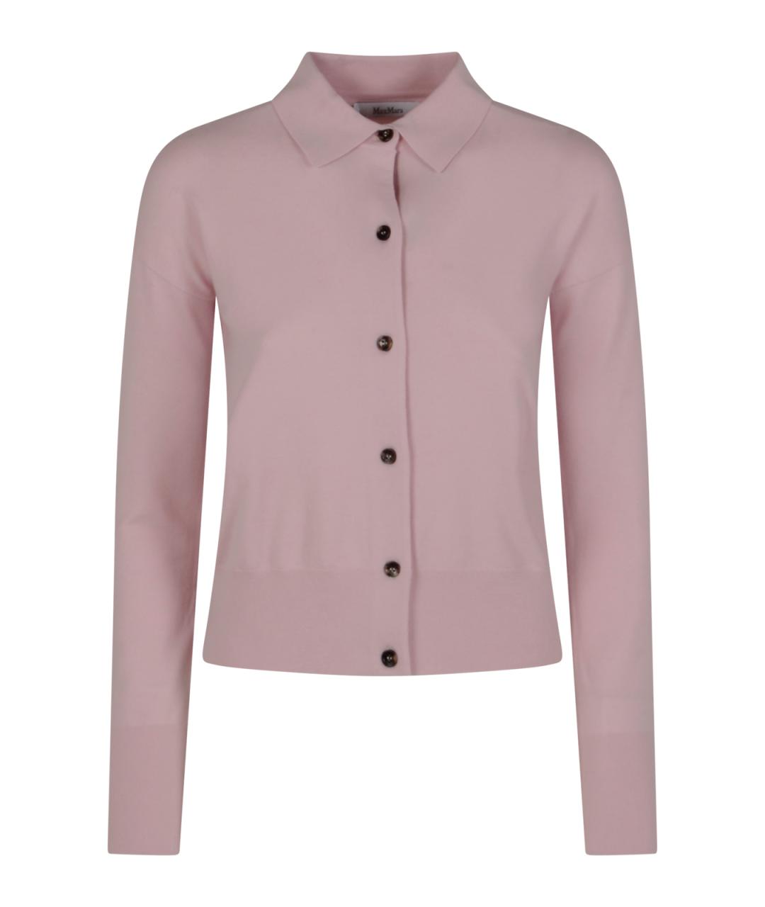 MAX MARA Розовый шерстяной кардиган, фото 1
