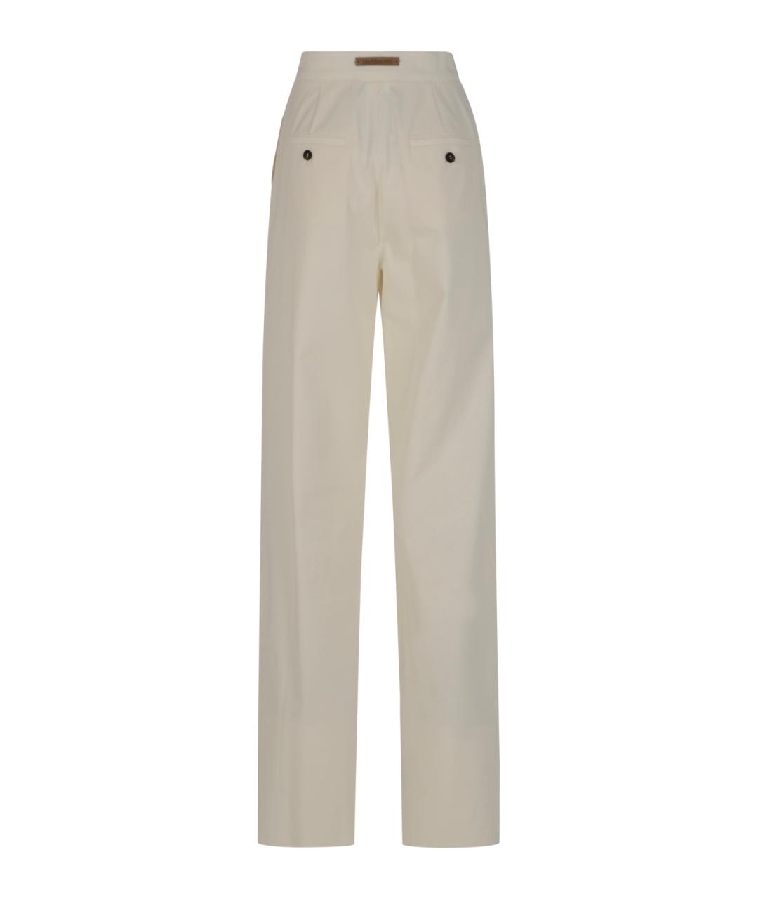 MAX MARA Белые прямые брюки, фото 2