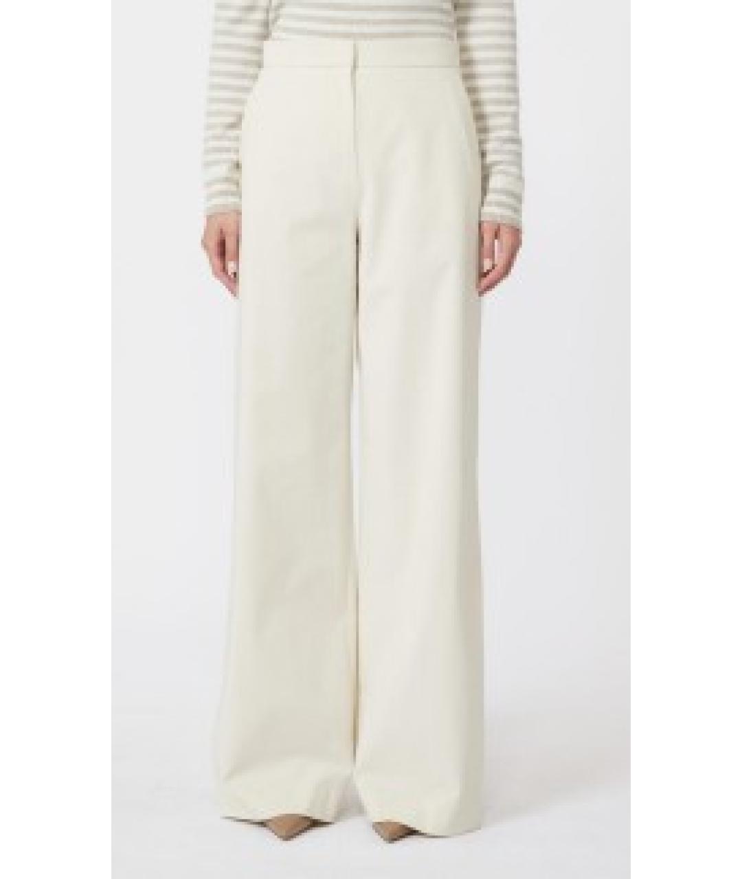 MAX MARA Белые прямые брюки, фото 4