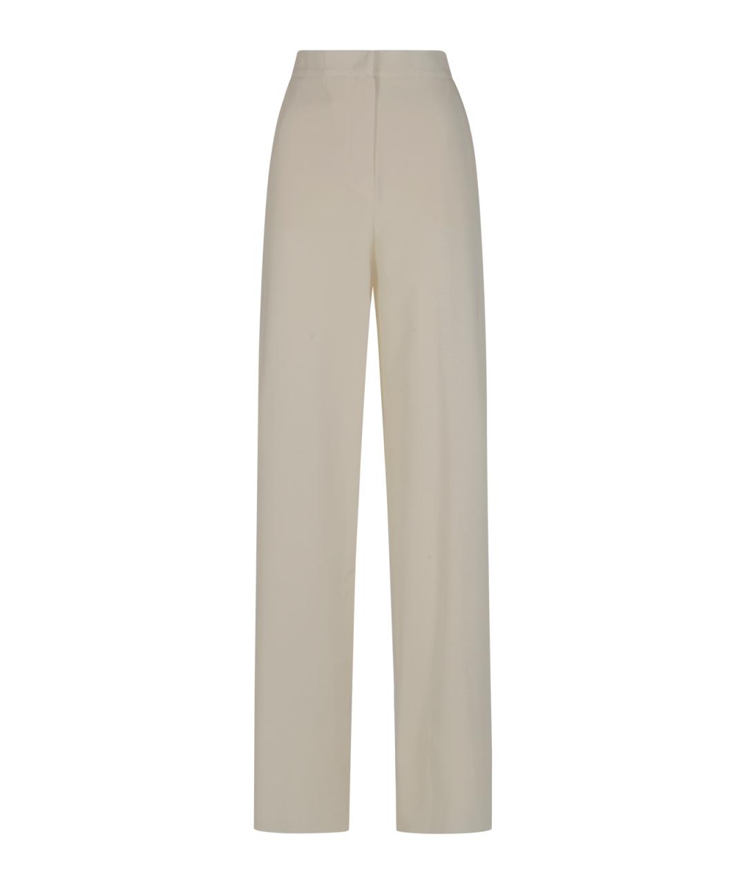 MAX MARA Белые прямые брюки, фото 1