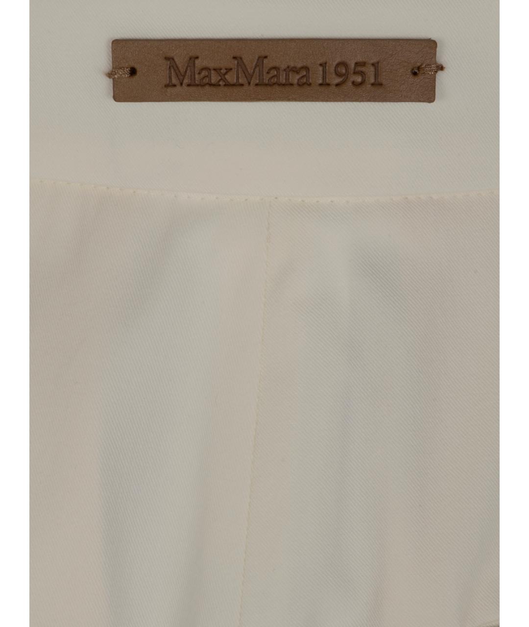 MAX MARA Белые прямые брюки, фото 3