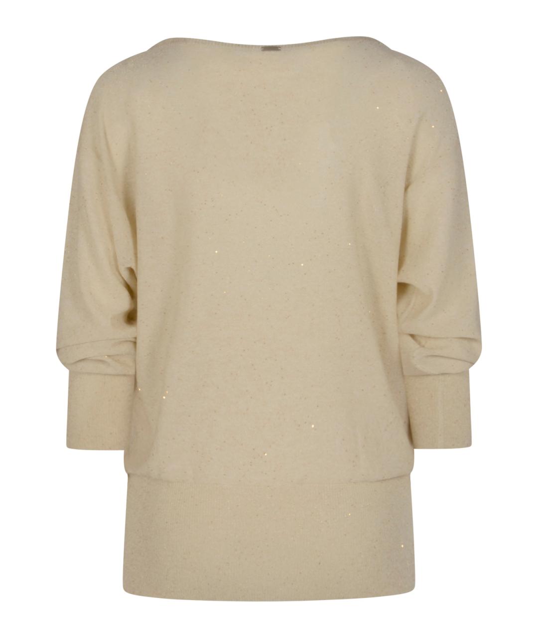 HERNO Бежевый вискозный джемпер / свитер, фото 2