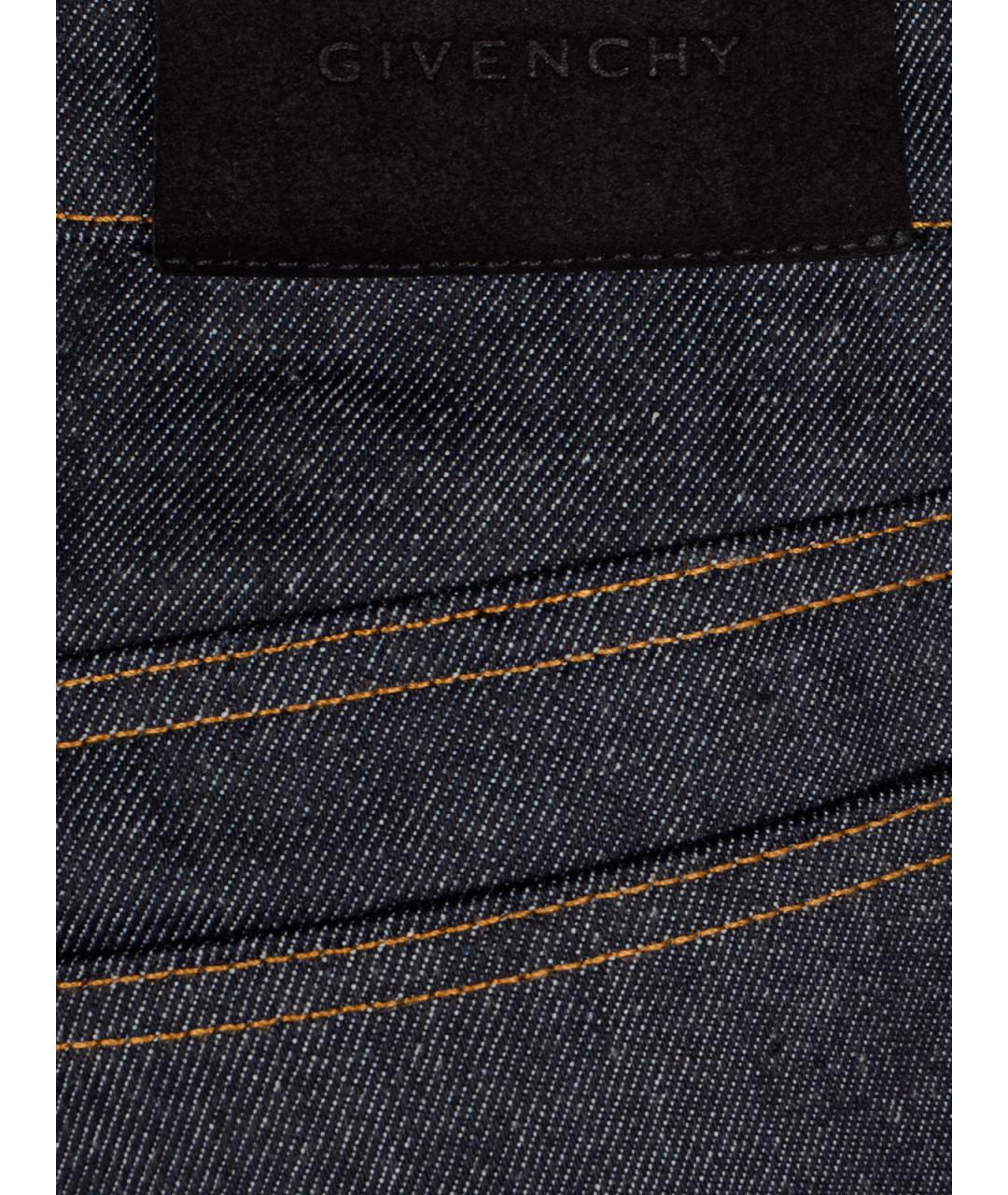 GIVENCHY Синие хлопковые прямые джинсы, фото 3