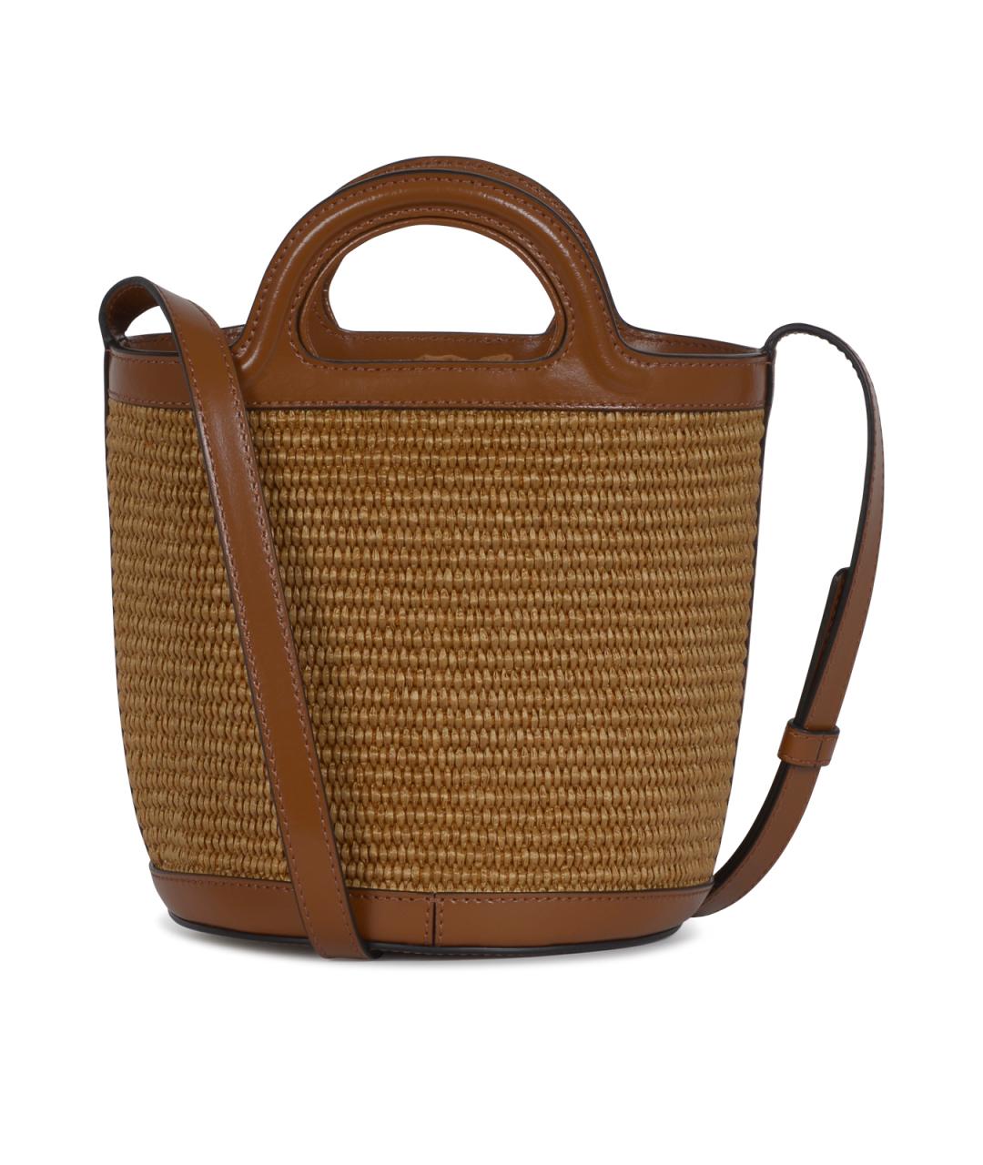 MARNI Коричневая пелетеная сумка тоут, фото 3