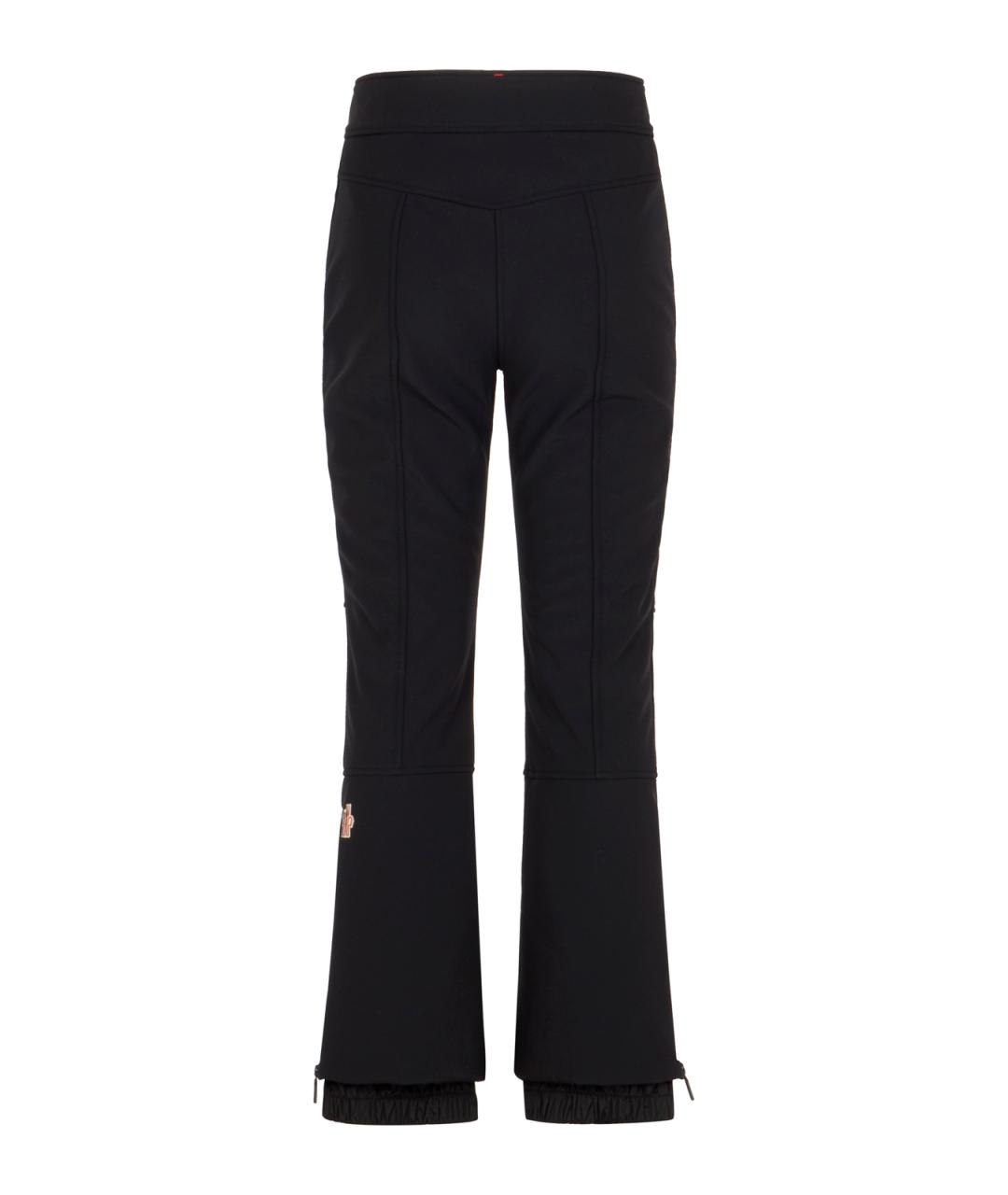 MONCLER GRENOBLE Черные полиамидовые прямые брюки, фото 2
