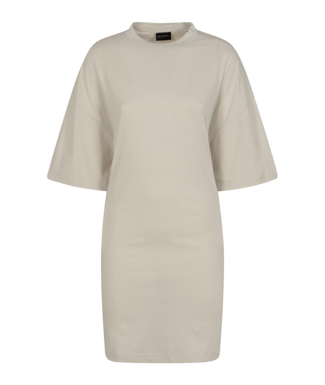 BALENCIAGA Белое хлопковое повседневное платье, фото 1