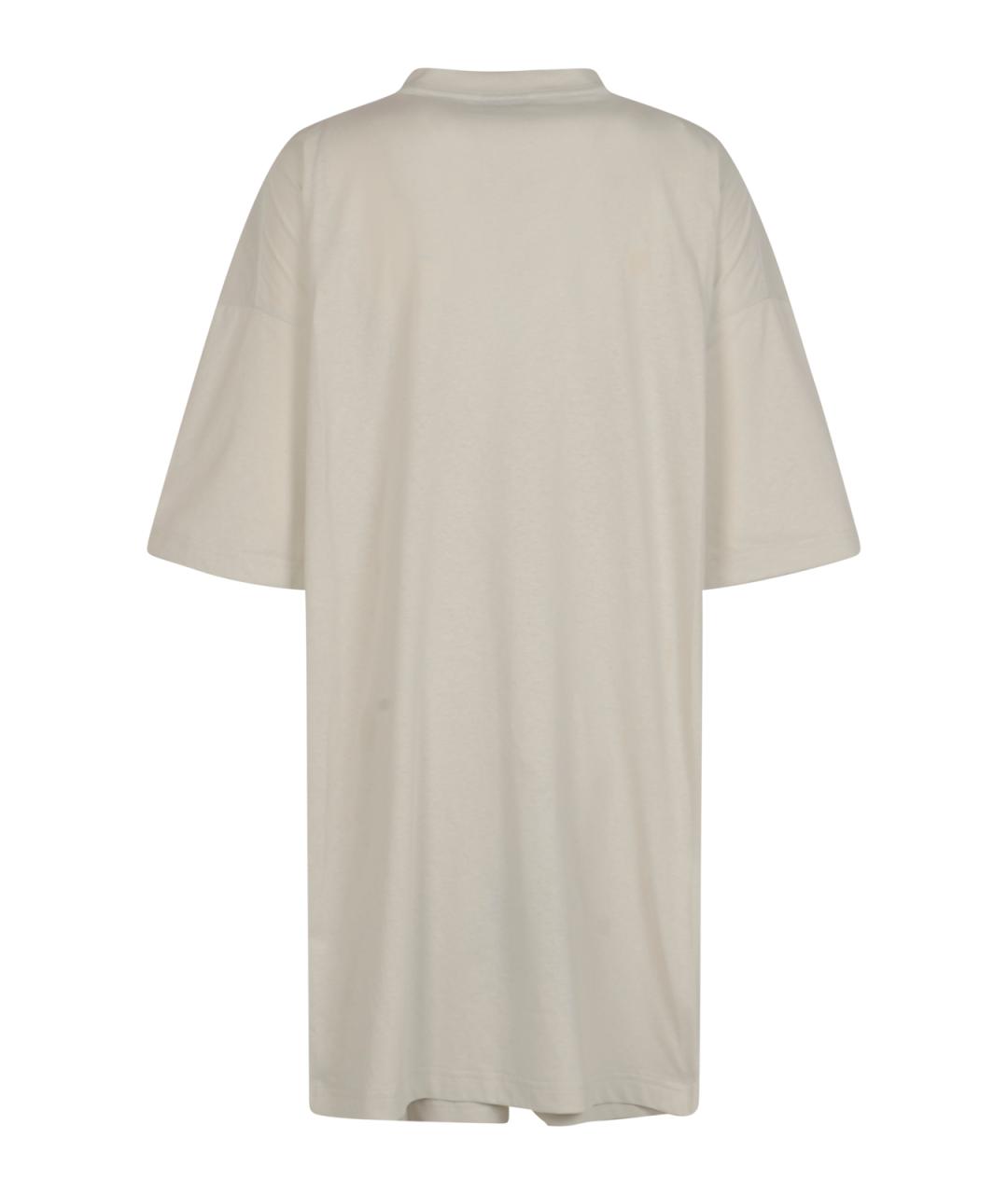 BALENCIAGA Белое хлопковое повседневное платье, фото 2