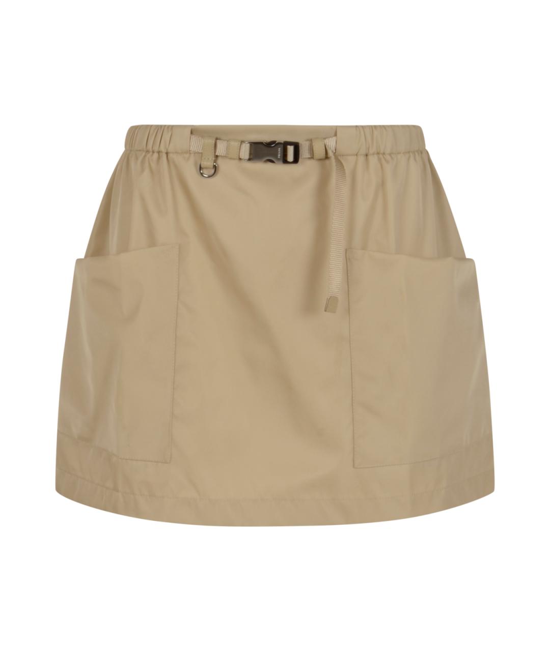 PRADA Бежевая юбка мини, фото 1