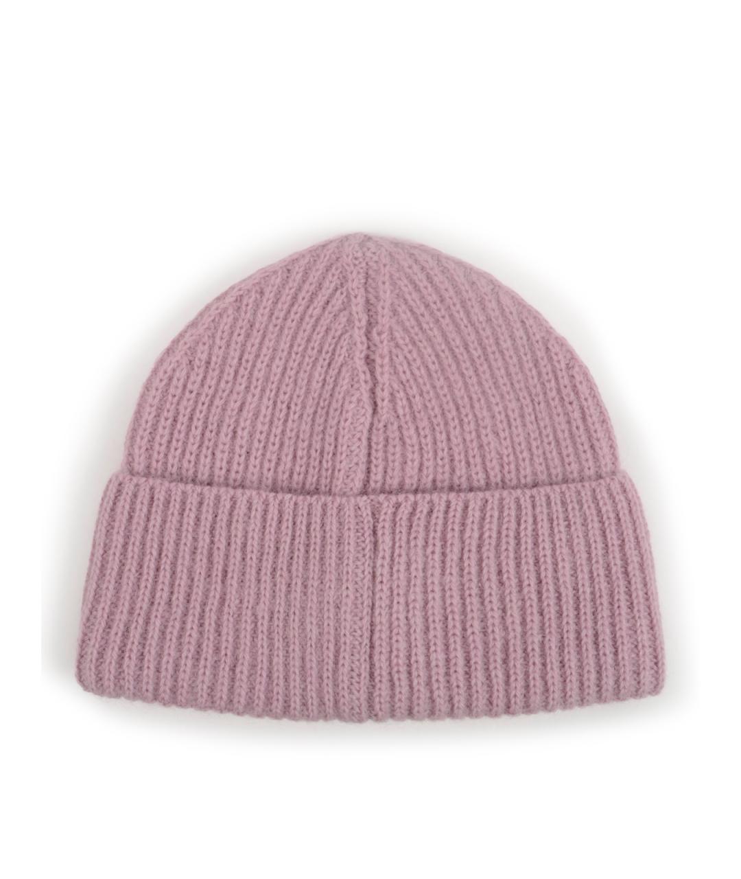 MONCLER Розовая шерстяная шапка, фото 2