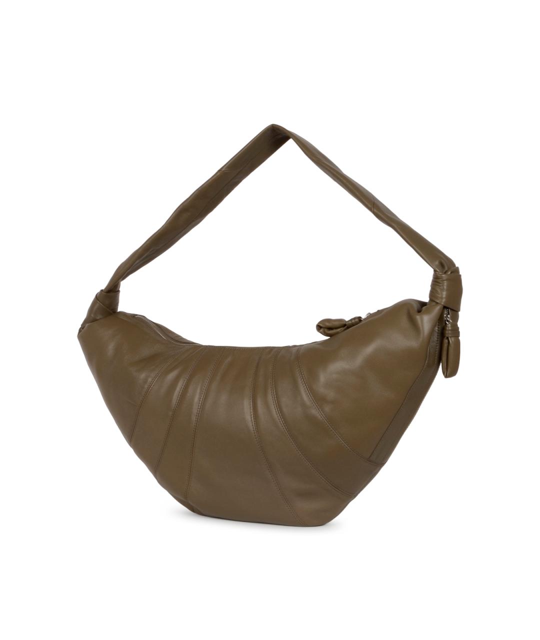 LEMAIRE Хаки кожаная сумка через плечо, фото 2