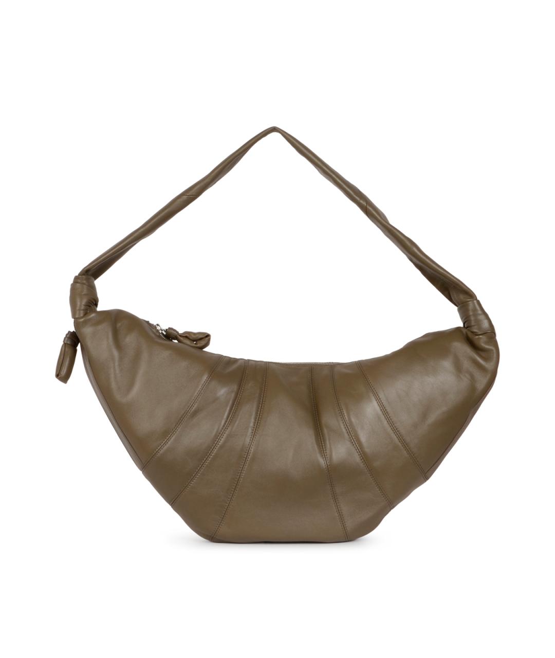 LEMAIRE Хаки кожаная сумка через плечо, фото 3