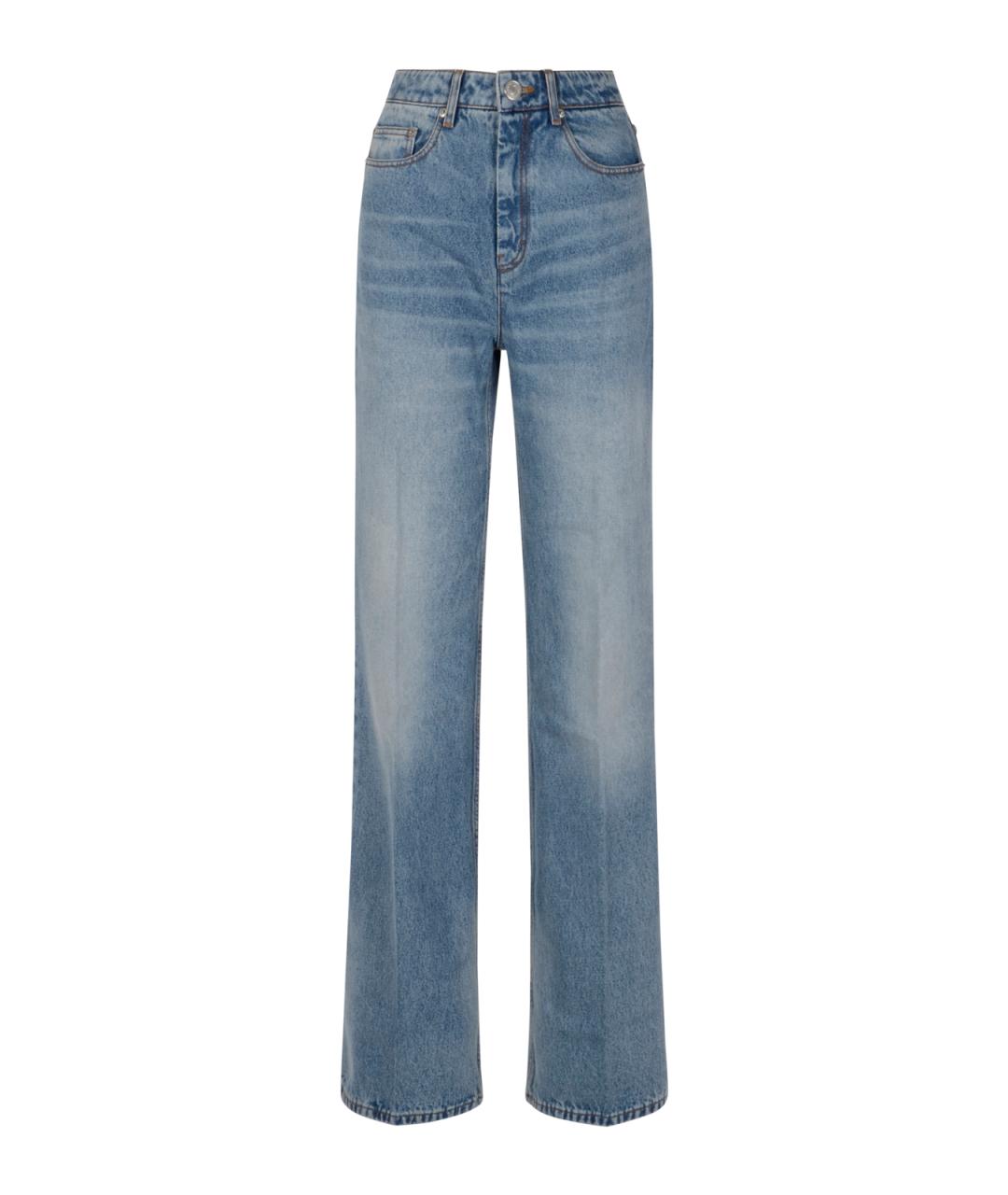 Ami Paris Синие хлопковые прямые джинсы, фото 1