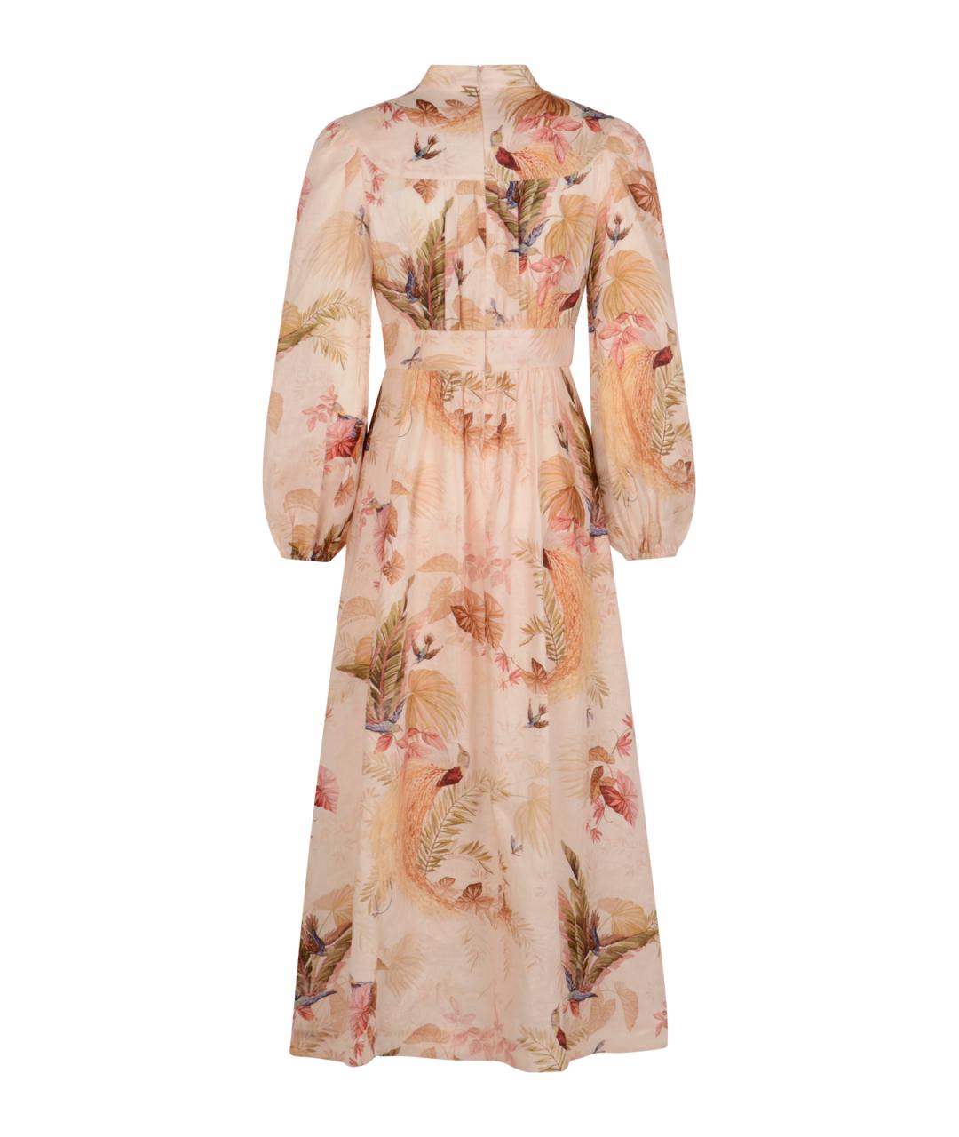 ZIMMERMANN Бежевое льняное повседневное платье, фото 2