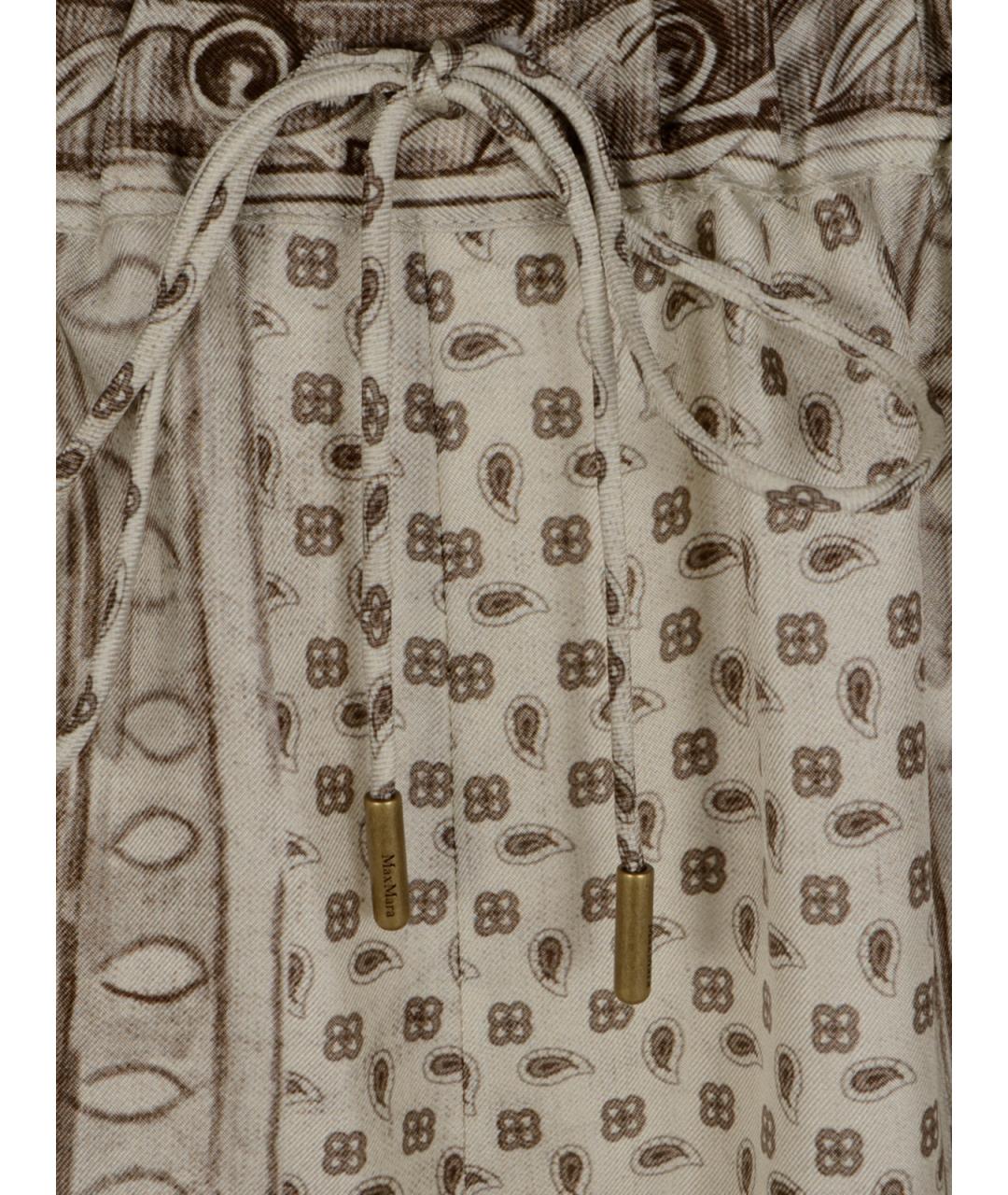 MAX MARA Бежевые прямые брюки, фото 3