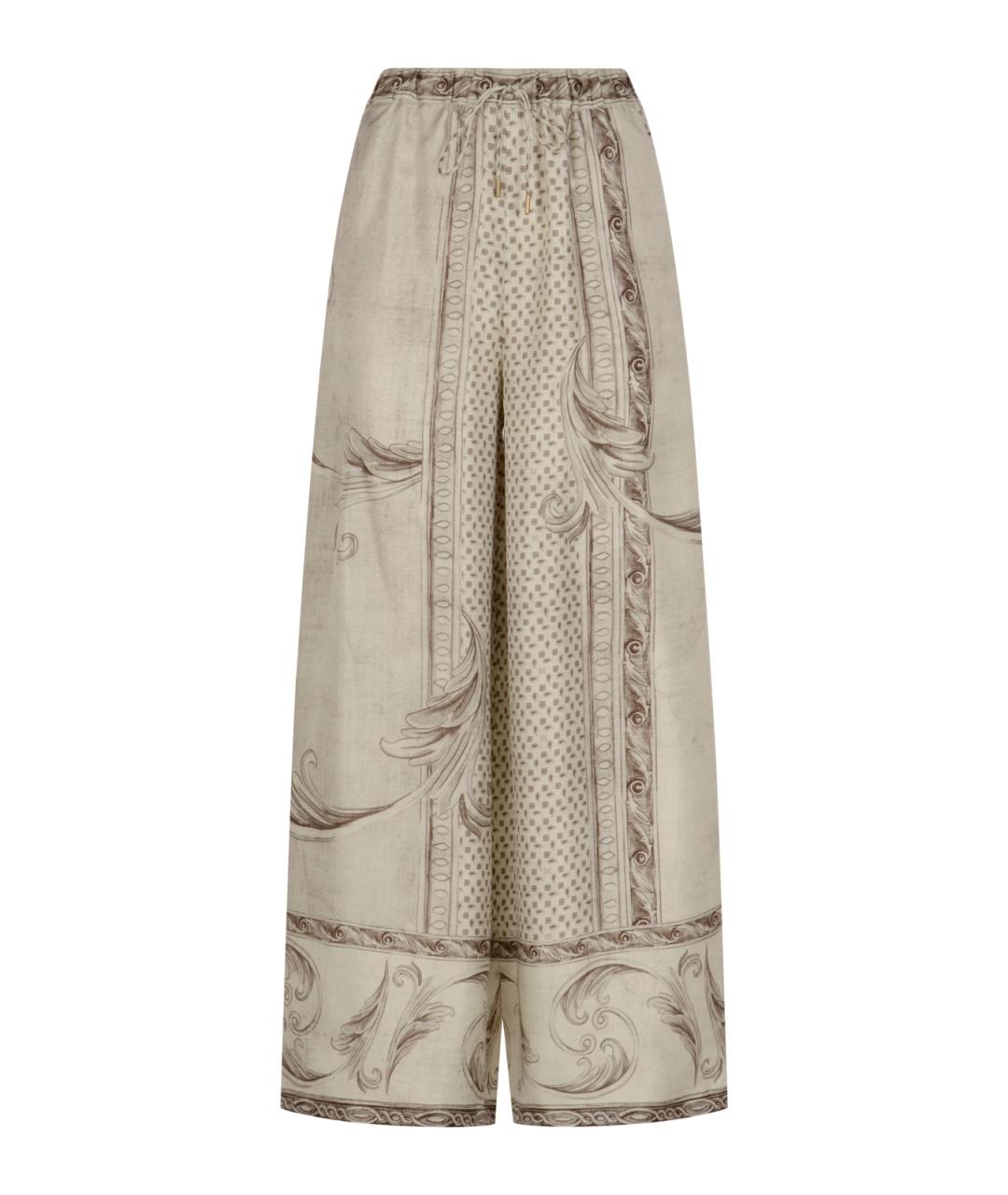 MAX MARA Бежевые прямые брюки, фото 1