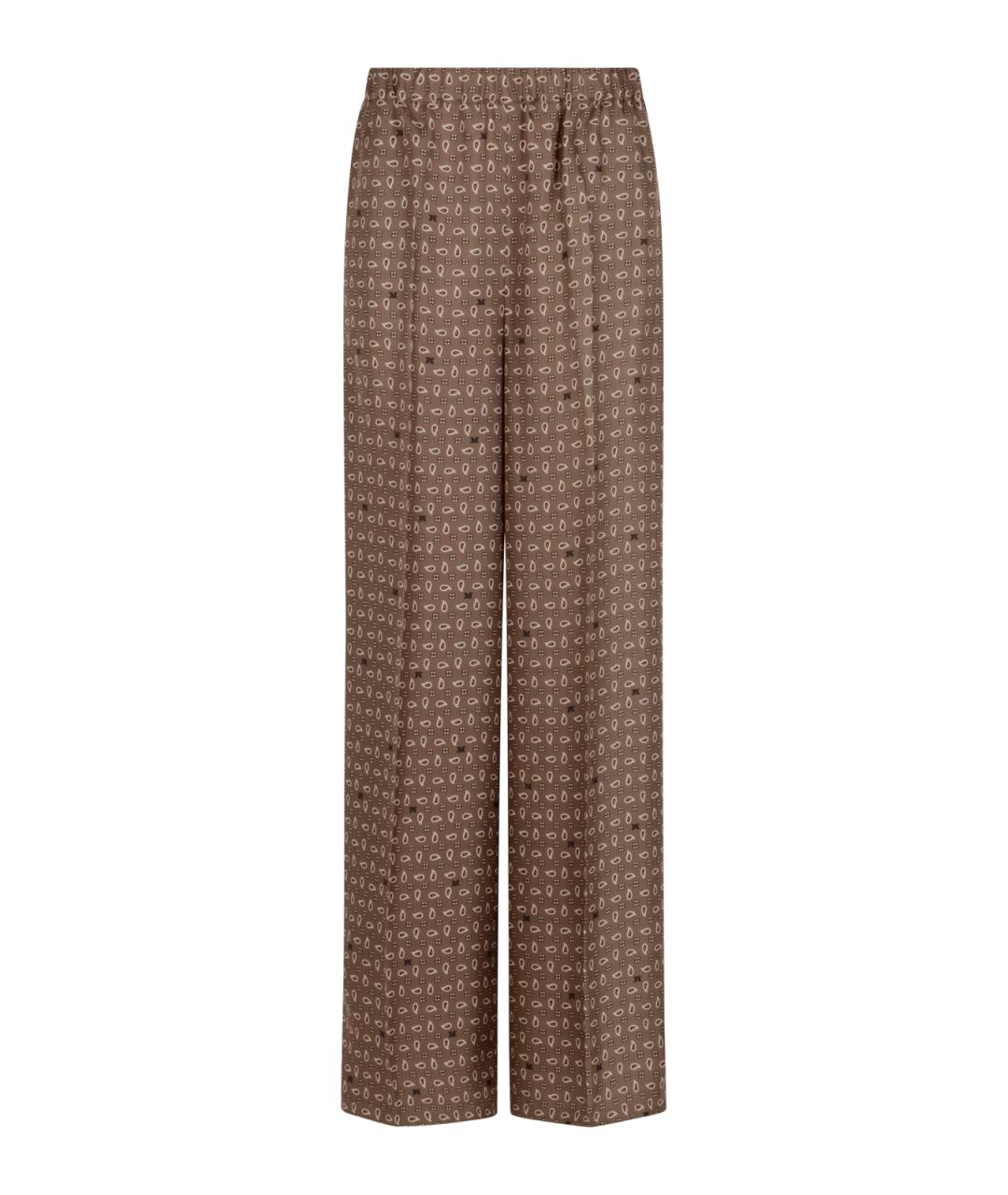 MAX MARA Коричневые прямые брюки, фото 1