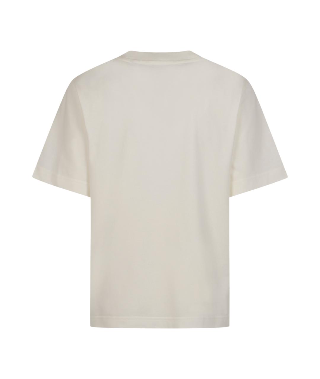 BURBERRY Белая хлопковая футболка, фото 2