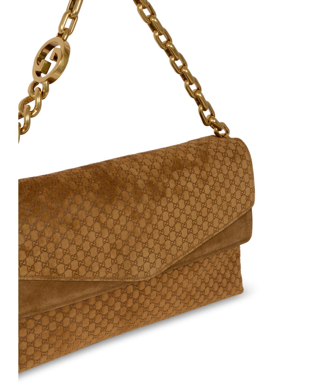 GUCCI Коричневая замшевая сумка через плечо, фото 4