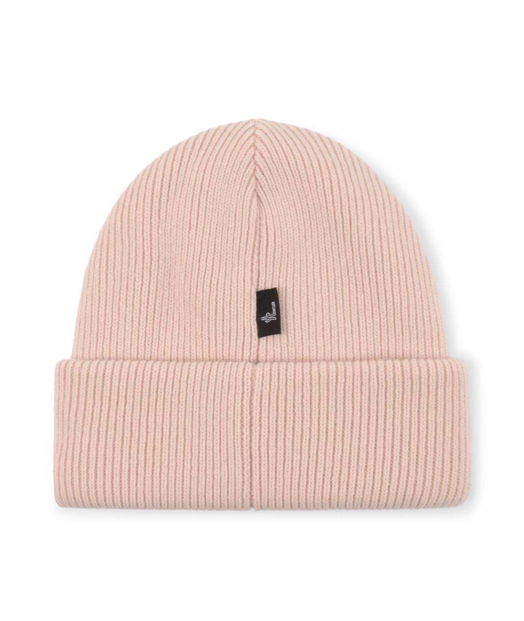 MONCLER GRENOBLE Розовая шерстяная шапка, фото 2