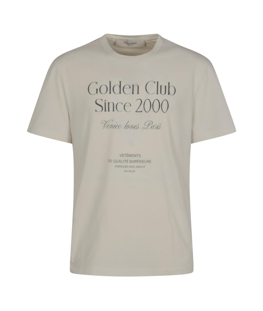 GOLDEN GOOSE DELUXE BRAND Серая хлопковая футболка, фото 1