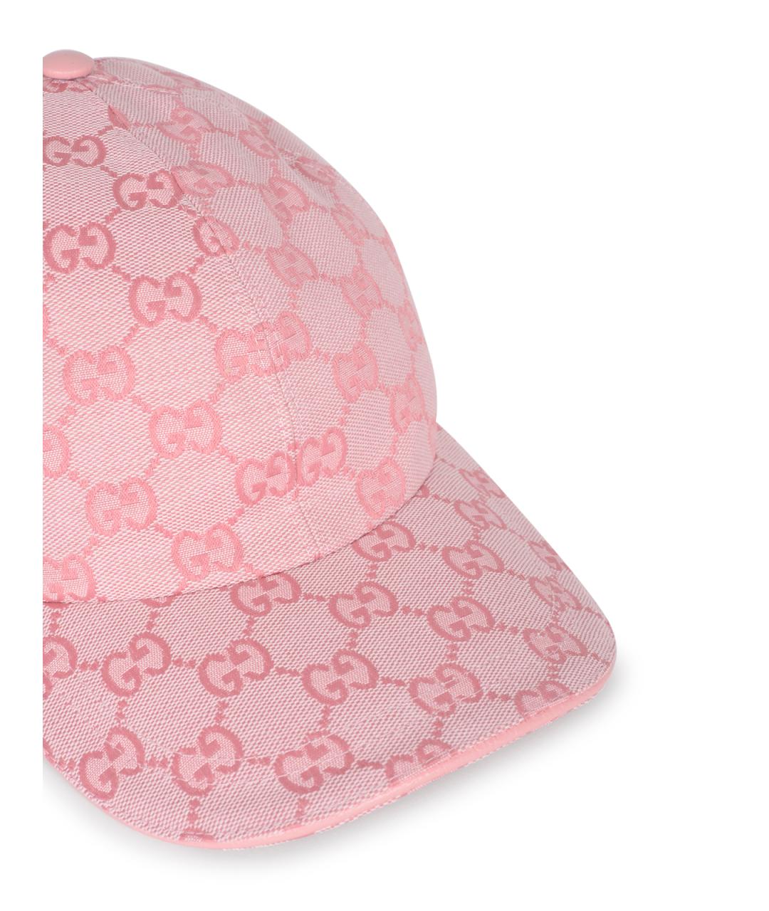 GUCCI Розовая хлопковая кепка, фото 4