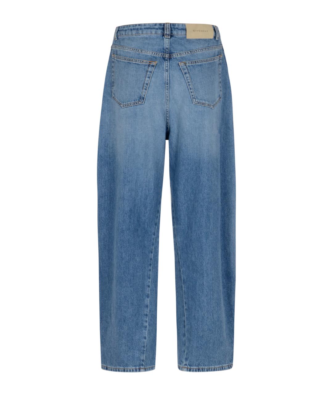 GIVENCHY Голубые хлопковые прямые джинсы, фото 4