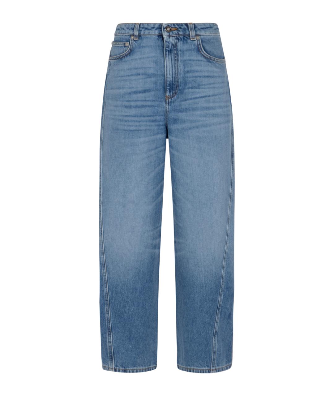 GIVENCHY Голубые хлопковые прямые джинсы, фото 1